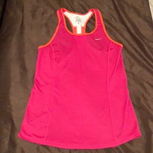 Pink and orange Nike dri fit tank top